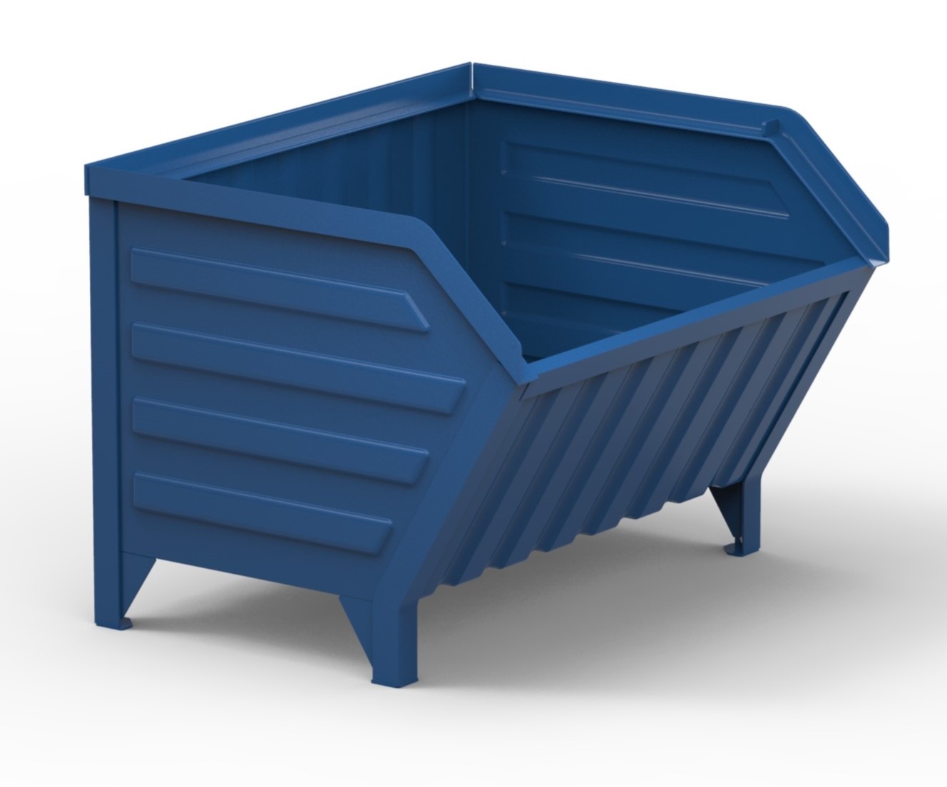 Chute fronted container