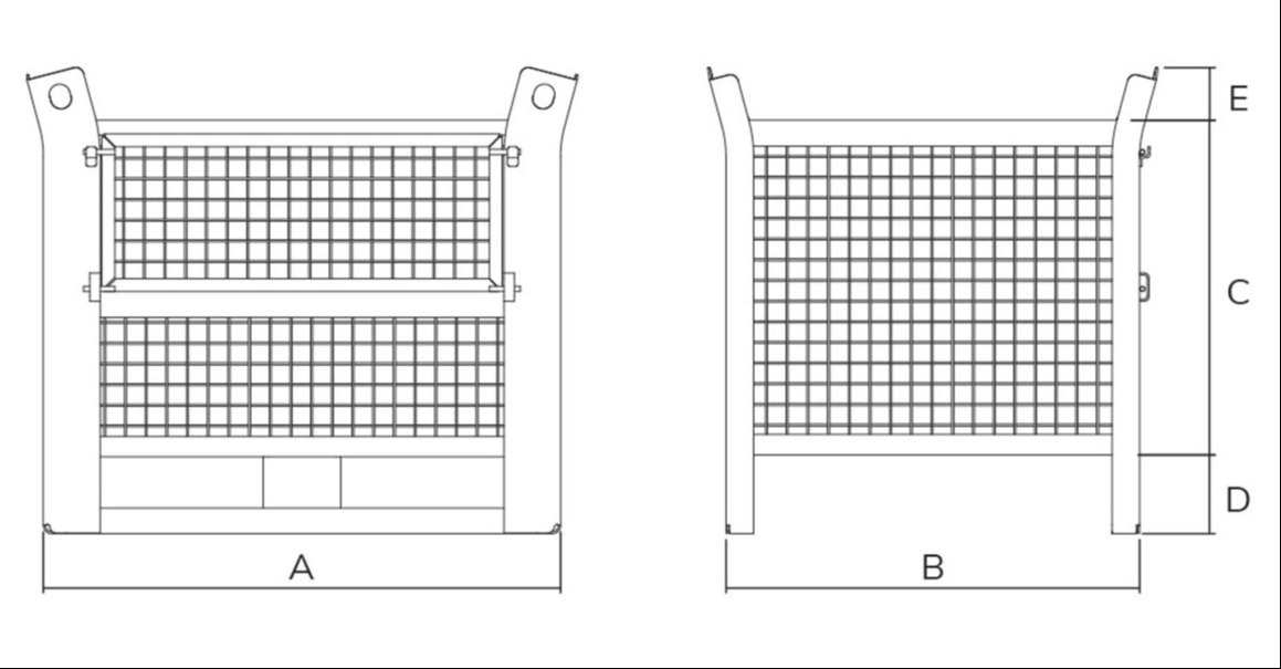 Wire Mesh Stillage Drawing