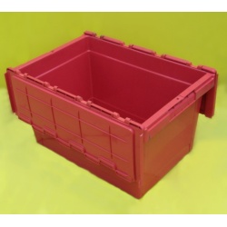 attached lidded container plastic red