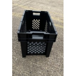 Second Hand Used Black Vented Tote Box