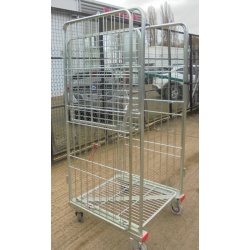 Second Hand 4 Sided Z Base Roll Cage With Shelf