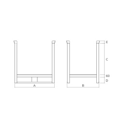 Heavy Duty Post Pallet 1000kg Drawing