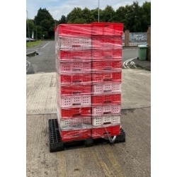 Pallet Showcasing Second Hand Vented Trays