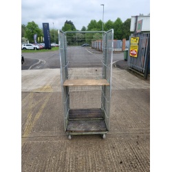 Used 2 Sided Mesh Shelf Trolley