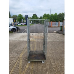 Used Second Hand 2 Sided Mesh Shelf Trolley