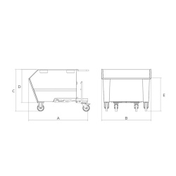 TITAN Tipping Skip 1350L Drawing 