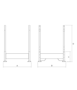 Adjustable Bulk Bag Holder 1000L Drawing