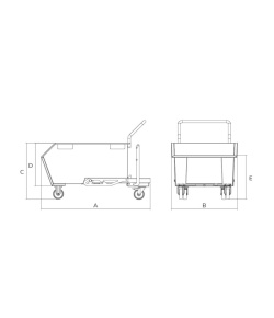 Standard Tipping Skip 300L Drawing