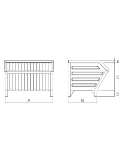 Chute Fronted Stillage Drawing