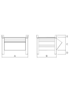 Chute Fronted Stillage 600kg Drawing