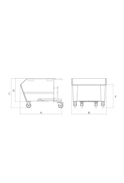 TITAN Tipping Skip 1350L Drawing 