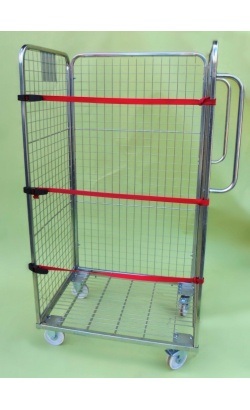 3 Sided Merchandising Trolley with straps