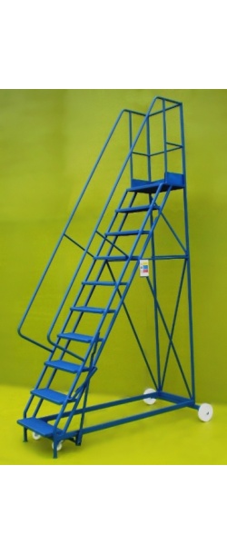 Mobile steps 11 step ladder with Platform height of 2750mm