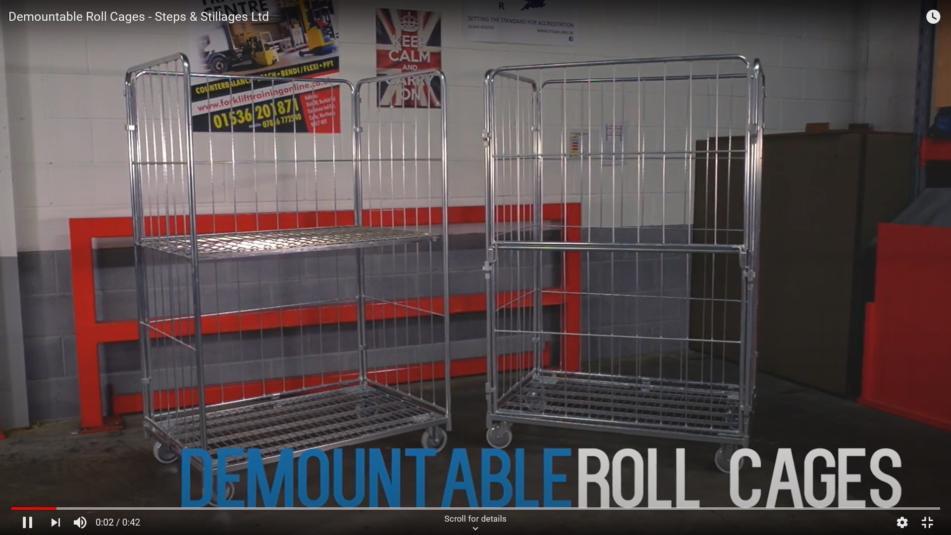 Demountable roll cage video