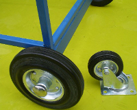 Black Rubber Wheels for access steps