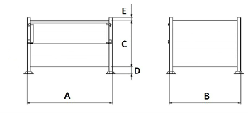 Drawing of Cupped Feet Stillage