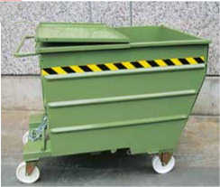 Tipping Skip with Split Lid